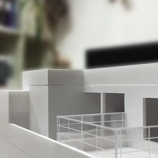 一文字の家の建築模型