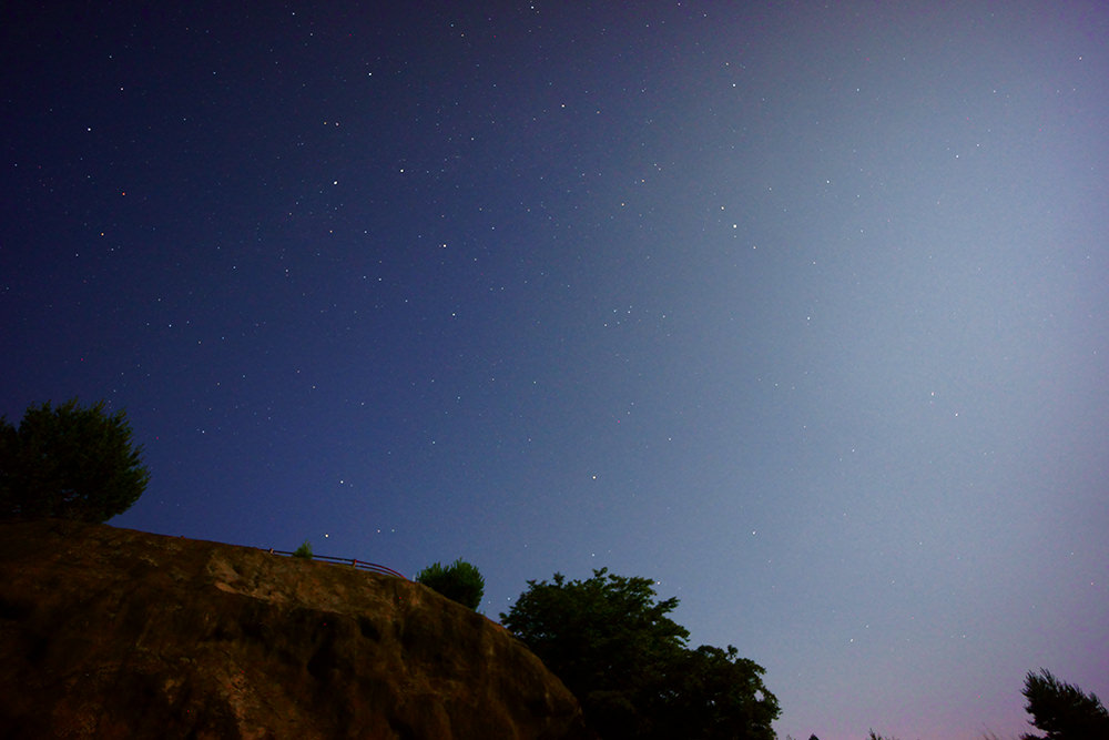 新城市　本宮山スカイラインから撮った七夕の星景写真